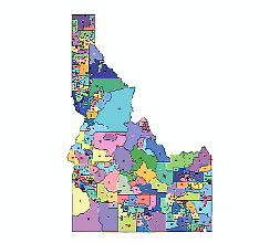 Preview Of Idaho State Zip Codes Vector Map Ai Pdf Format